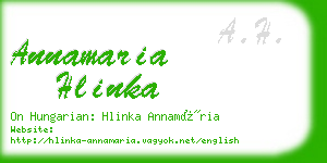 annamaria hlinka business card